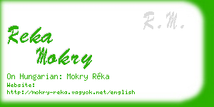 reka mokry business card